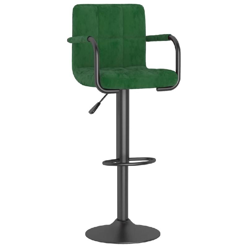 VidaXL Tabouret de bar Vert foncé Velours Modèle Aero Panorama Prestige - 334651_0