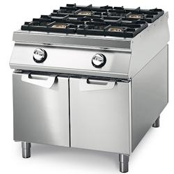 Virtus group Cuisinière à Gaz avec 4 Brûleurs sur Coffre avec Portes, Tableau de Contrôle sur Deux Côtés - Virtus - 0698142653880_0