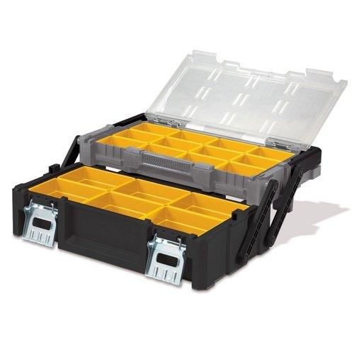 AD DOMO ORGANISEUR 18 17186819 - Boîte à outils en polypropylène robuste avec 18 compartiments amovibles et couvercle transparent_0