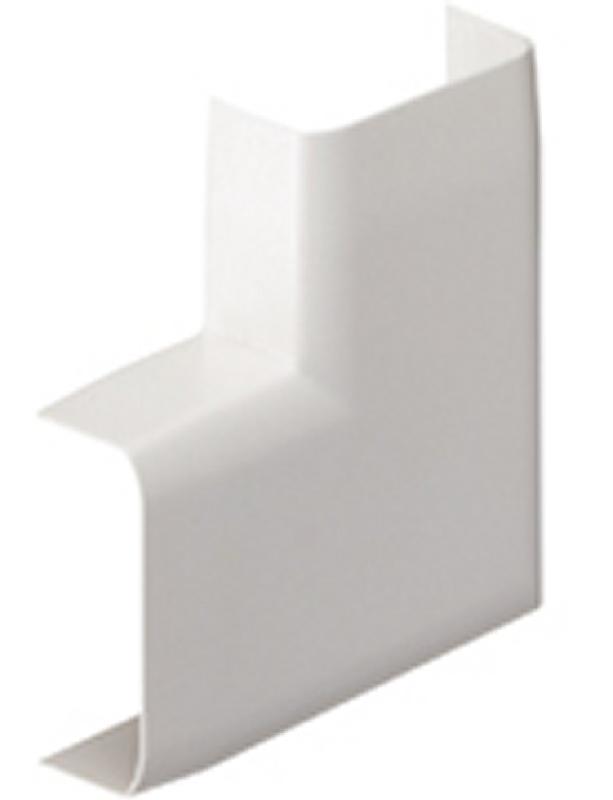 Angle plat blanc pour moulure - 5.4 x 1.5 cm - PVC - Accessoire de finition conforme NF EN 50085-2-1 NF C 15-100_0