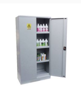 Armoire de sûreté pour produits dangereux - L920 x P420 x H1800 - Réf DDHJ0085 - 240L - Bac de rétention et étagères réglables_0
