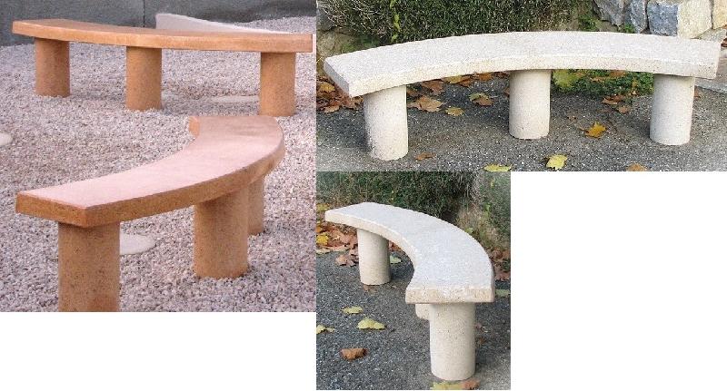 Banquette béton ARC - demi-cercle - béton armé - 1530 mm de longueur_0