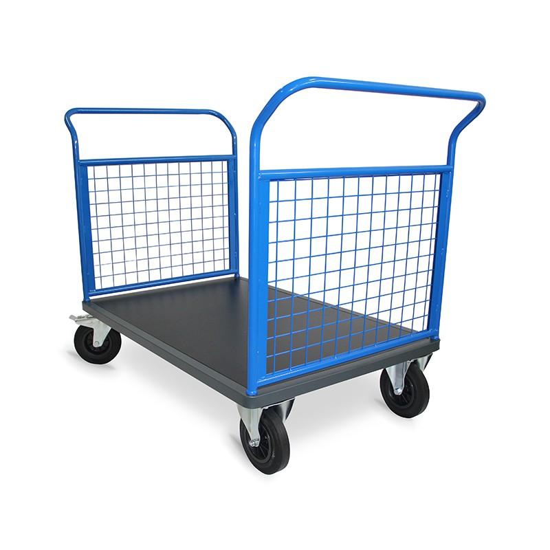 Chariots manuels 2 dossiers Rolléco - charge 300 kg - 800 x 600 mm - dossiers nus, tubulaires ou grillagés_0