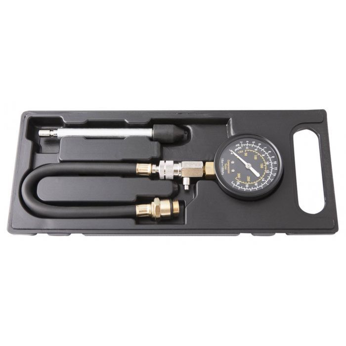 Compressiomètre - Clas - Manomètre de 3 à 20 bar - Valve de décharge et adaptateurs universels_0