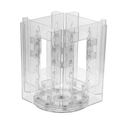 Edimeta Tourniquet Porte-brochures Comptoir Taymar® 4 cases 1/3 A4 Portrait - transparent plastique 444046_0