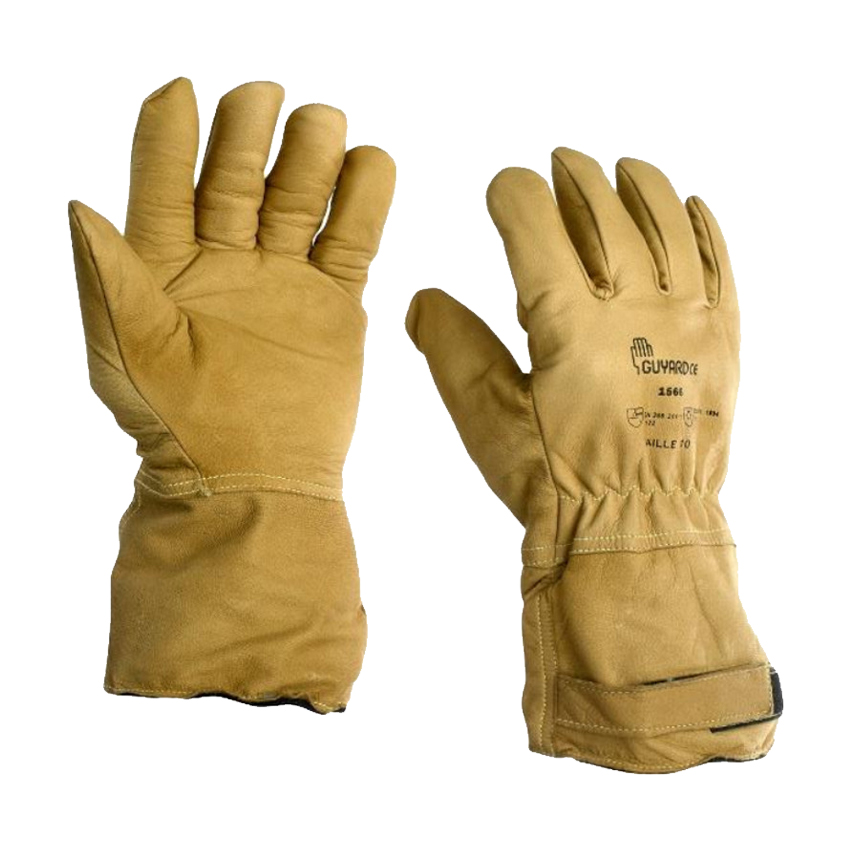 Gants anti-froid en Cuir de caprin hydrofuge, molletonné (2.1.2.1) PMCF03-T07 - Réf 1566 - Guyard_0