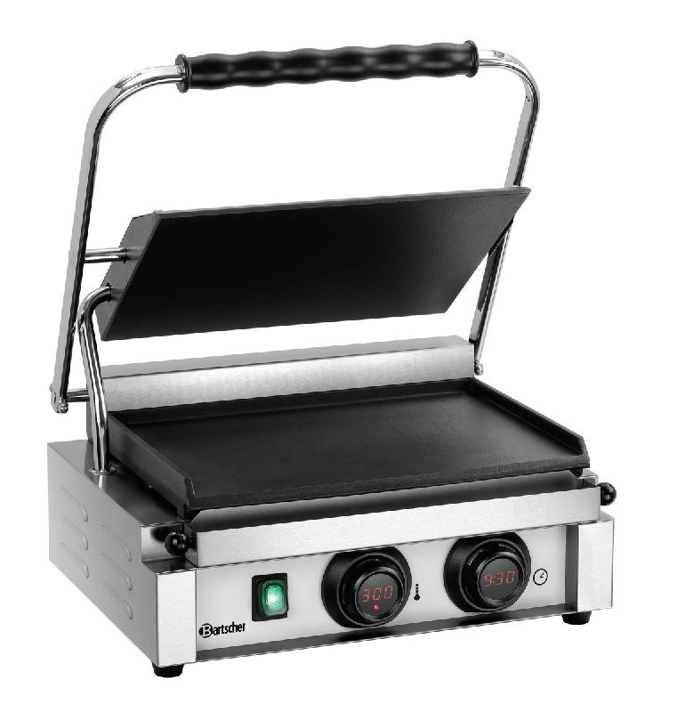 Grill contact Panini-MDI 1GR lisse - Plaques lisses - Marque Bartscher - 21 kg_0