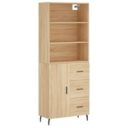 Helloshop26 - Buffet bahut commode armoire meuble de rangement organisateur cuisine salle de séjour salon haut sonoma 69,5 x 34 x 02_0034109 - 300021_0