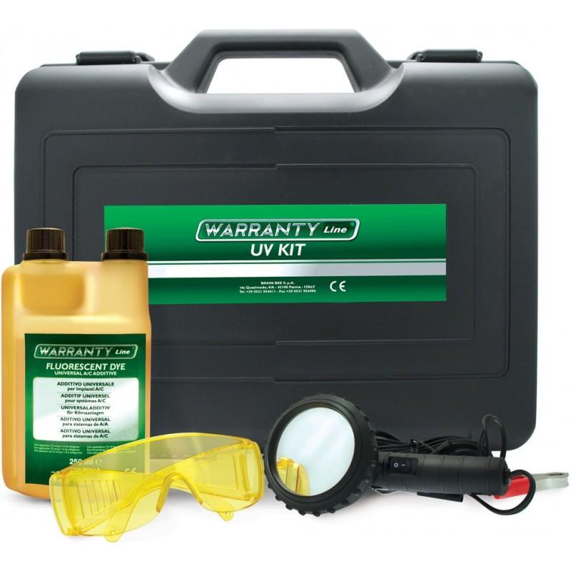 Kit de détection de fuites UV pour climatisation - BB1010350033XX avec lampe UV, lunettes, détergent et traceur fluorescent_0
