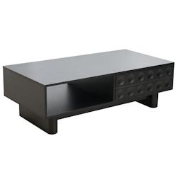 Oviala Business Table basse rectangulaire L120 cm noir - noir Bois massif 113585_0