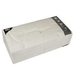 Papstar Serviettes, 3 plis pliage 1/4 40 cm x 40 cm blanc - blanc papier 14479_0