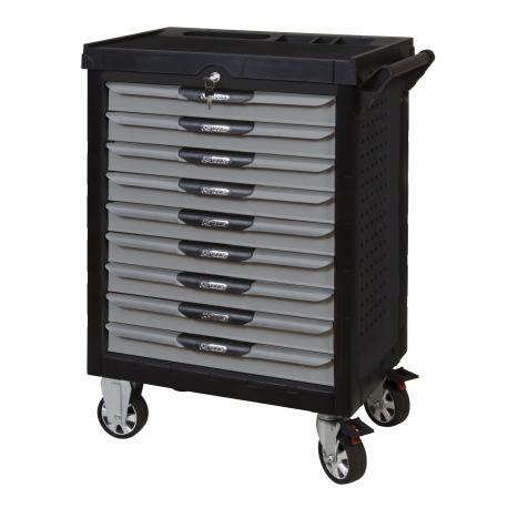 Servante PEARLline grise et noire 9 tiroirs équipée de 429 outils - KS Tools | 816.9425_0