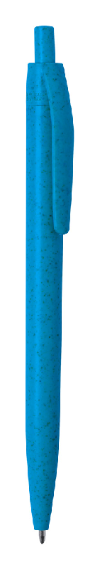 Stylo à bille en paille de blé - Encre bleue - Couleur bleu - Poids 6gr_0