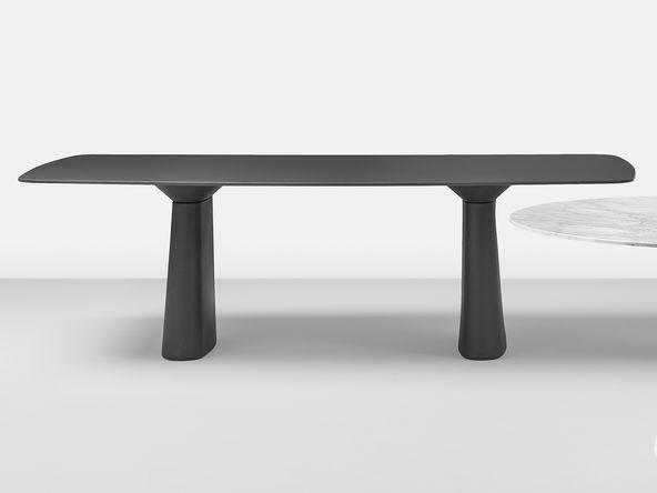Table de réunion Essens - HPL ou Fenix-NTM® - Piètement en polyéthylène recyclable - L200/220/240, P100/120 cm - Garantie 5 ans_0