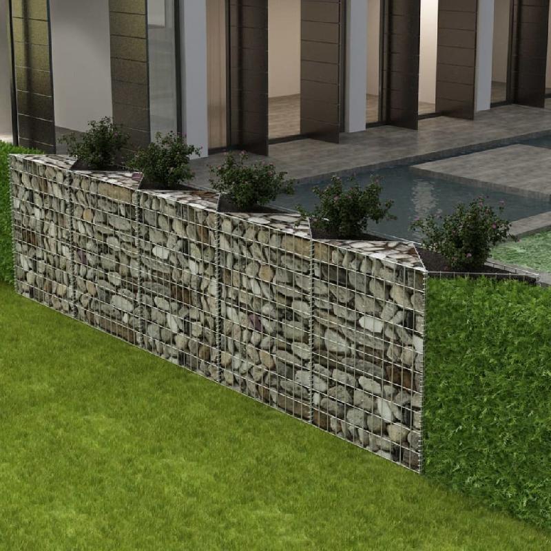 Vidaxl panier de gabion acier galvanisé 300x30x100 cm 142537_0