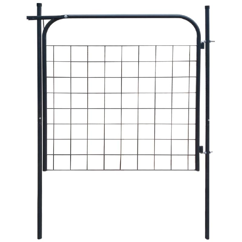 Vidaxl portail de clôture de jardin 100 x 100 cm anthracite 142293_0