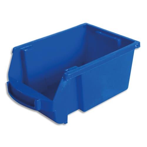 Viso bac de rangement à bec 1l spacy avec porte-étiquette en polypropylène bleu l10 x h7 x p16 cm_0