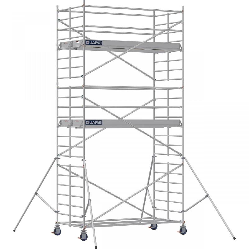 Échafaudage roulant aluminium DOCKER 150 version lisses - Hauteur de travail : 6,90 m - DUARIB - 7230050_0