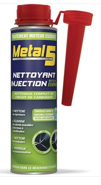 Additif à essence - nettoyant injection moteur essence metal5 300 ml_0