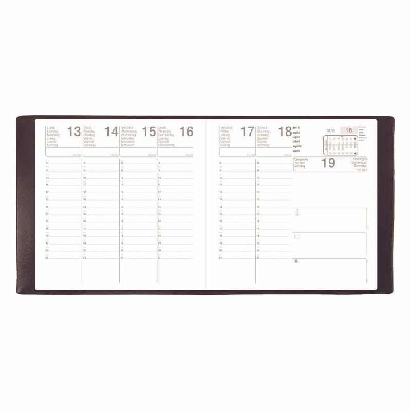 AGENDA SEMAINIER SELECTION - 16 X 16 CM - NOIR - 2016