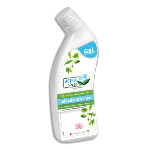 Action verte - Gel WC menthe - Détartrant, nettoyant et désodorisant - Écocert 750 ml_0