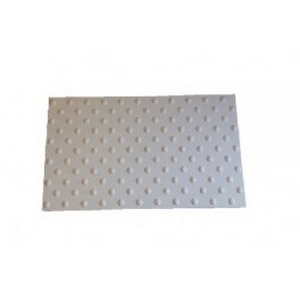 Bande d'éveil de vigilance en caoutchouc blanc - 800x420 mm - Conforme norme AFNOR NF P 98-351_0