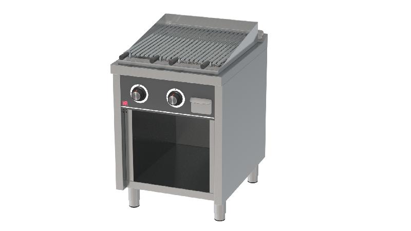 Barbecue à gaz professionnel sur placard ouvert 600x750x945 mm avec grille en v - B7506E_0