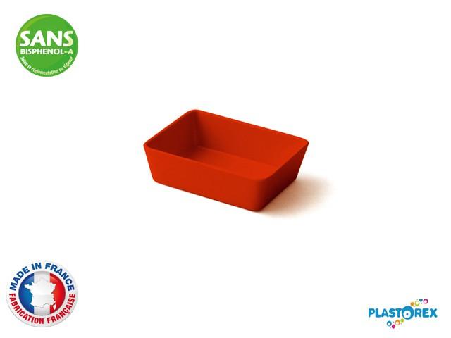 BARQUETTE 10 X 7,5 CM MELAMINE ROUGE