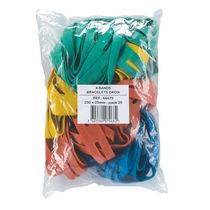 BRACELETS CAOUTCHOUC EN CROIX SAFETOOL COULEURS ASSORTIES - BOÎTE DE 25