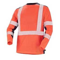 Cepovett - Tee-Shirt manches longues Fluo Safe Rouge / Bleu Foncé Taille L - L 3603623484737_0