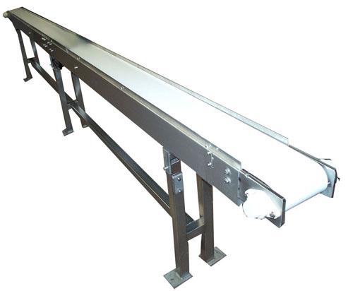 Convoyeurs à bande droits ou inclinés – Ossature inox 304L/316L, bande lisse PU, hauteur réglable_0