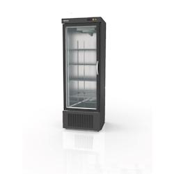 CORECO Armoire Gourmet - -2C+8C - 1 Porte Vitree Battante - 680X730X2040 - 4 Etageres - Capacite 505L - Ext Noir Int Inox EBR-751-NI - noir EBR-751-NI_0