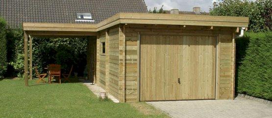 Garage en bois - AbriDis - modulable et traité autoclave Classe IV_0