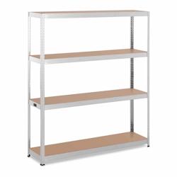 HELLOSHOP26 - Étagère charge lourde 160 x 40 x 180 cm supporte 4 x 150 kg robuste garage atelier outils gris 14_0005179 - gris 3000229871532_0