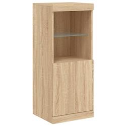Helloshop26 - Buffet bahut commode armoire meuble de rangement organisateur cuisine salle de séjour salon avec lumières LED sonoma 02_0029959 - 3000_0
