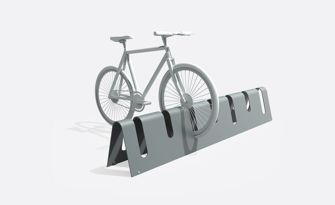 Lótus parking à vélos - Larusdesign - 7 vélos par module - design minimaliste en acier_0