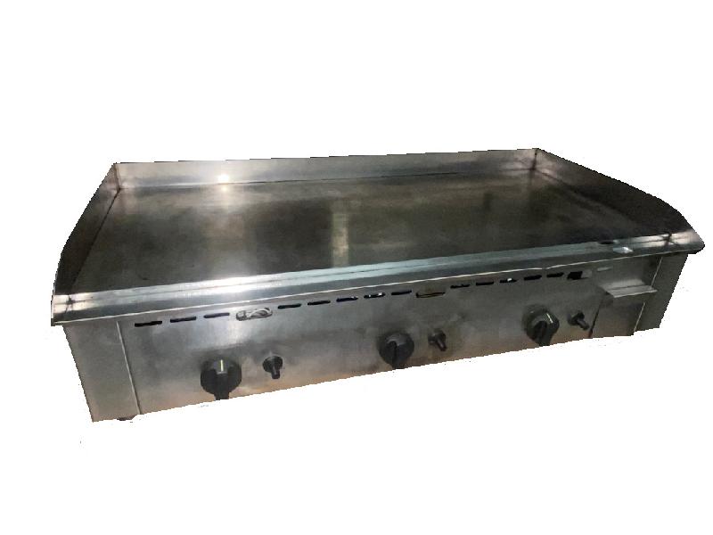 Plancha gaz d'occasion - 3 zones de cuisson - Surface 900x400mm - Acier émaillé - 9.6 kW_0