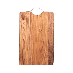 Planche à découper Iron 43x27 cm - Marron Rectangle en Bois massif - Table Passion - Collection Iron_0