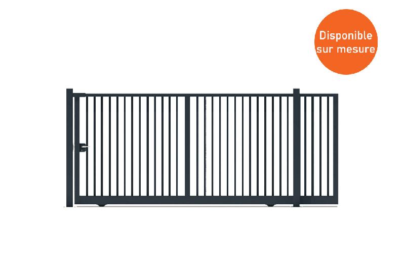 Portail coulissant barreaudage rond - 10000 / 2500_0