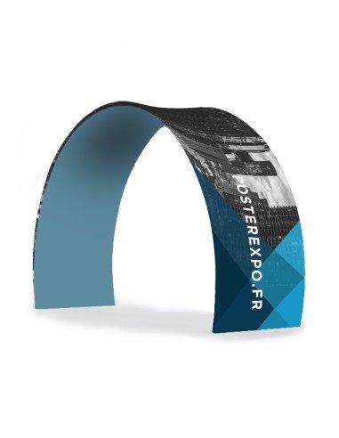 Stand tissu - Arche fine (360x250cm) - Référence PE-STAND-ARCHE-FINE - structure ultra moderne au design sophistiqué_0