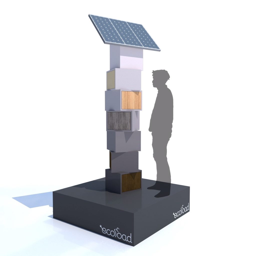 Totem - borne de recharge solaire pour smartphone - Ecoload - installation partout_0