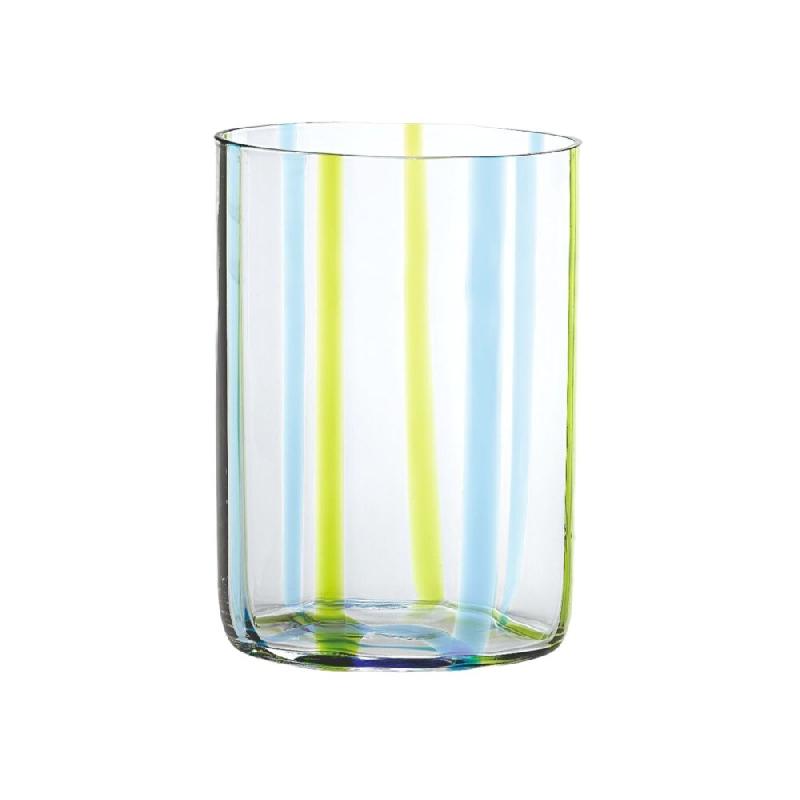 Verre Tirache Zafferano En Verre Borosilicate Bicolore Vert Aigue-Marine Boîte De 6 Pièces - vert tr00112_0