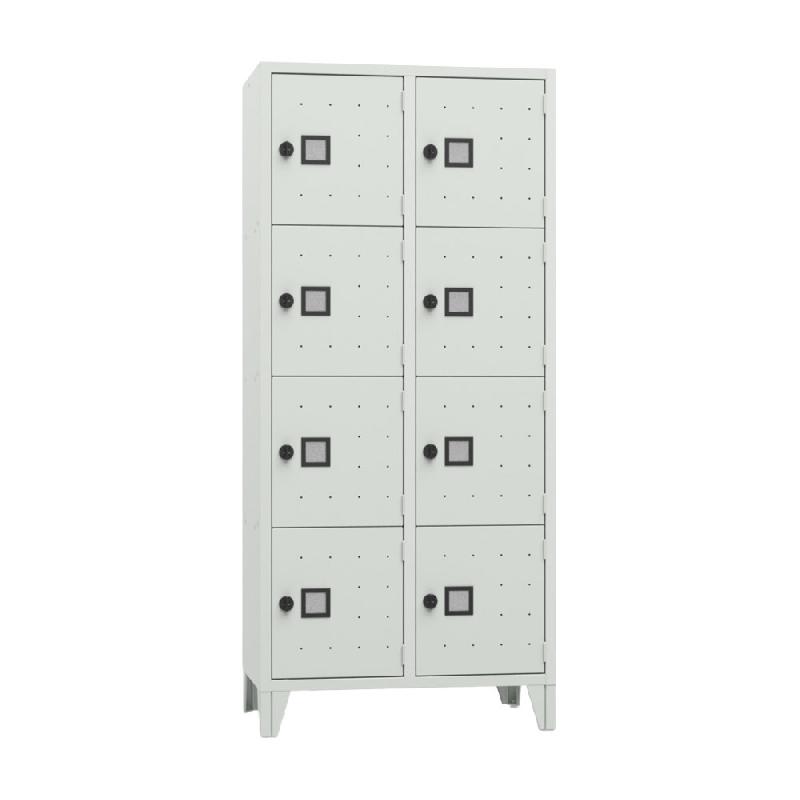 Vestiaire Roma 2 colonnes 4 cases gris / gris_0