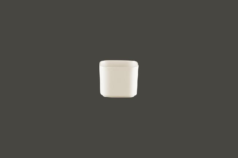 SUCRIER CARRÉ BLANC PORCELAINE 23 CL 8 CM FRACTAL RAK