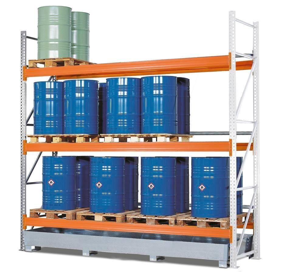 203296W - Rayonnage pour palettes PR 33.37 - 9 palettes EURO ou chimie - Élargissable par éléments complémentaires_0