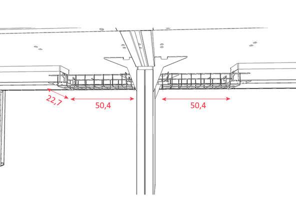 Lot de 2 grilles passe-câbles en acier pour table de réunion Astropol - regroupe et sécurise les câbles électriques_0