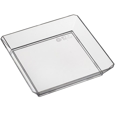 ASSIETTE JETABLE PLASTIQUE SOLIA QUARTZ TRANSPARENT 9 X 9 CM (VENDU PAR 200)