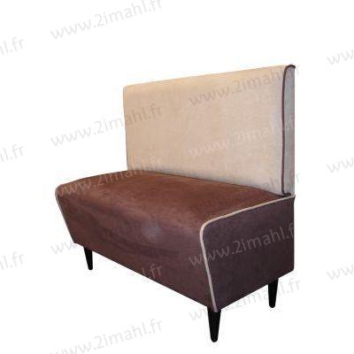 Banquette Delza - Fabrication française - Assise biseau avec passepoil - Dimensions sur mesure_0