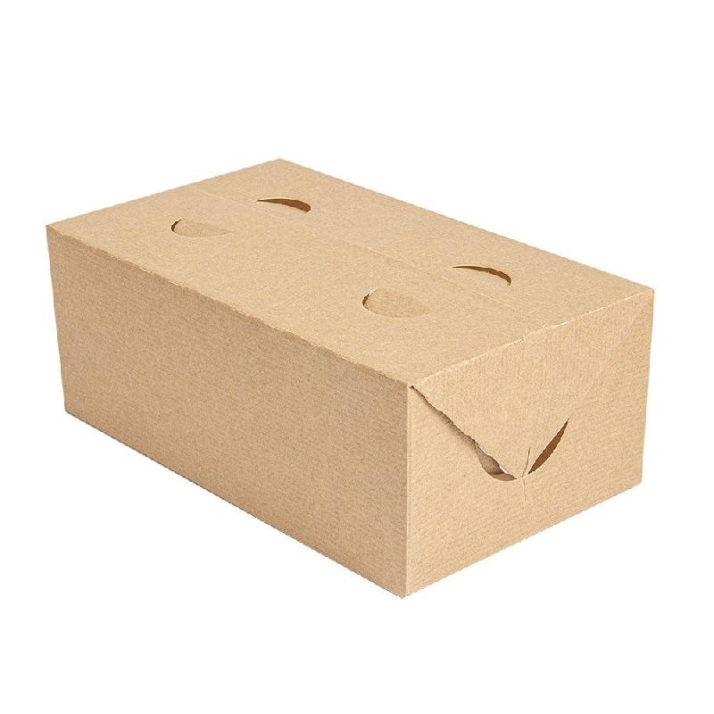 Boite transport de repas The Pack carton ondulé 2L 13x23x8 cm brun - par 300_0