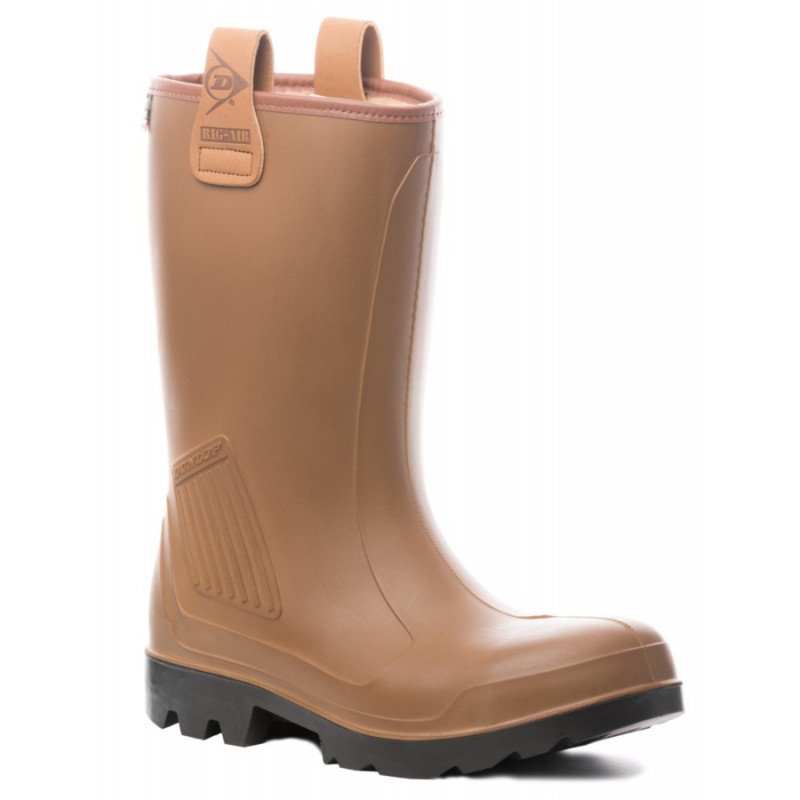 BOTTE DE SÉCURITÉ FOURÉES RIGAIR PRO FUR S5 SRA SRC CI DUNLOP® MARRON/NOIR P40 - COVERGUARD - 9RFPO90040